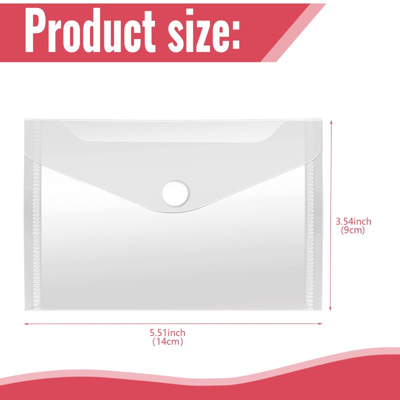 Vmiapxo 40 Pack Stamp and Die Storage Pockets  Reusable Small Plastic Envelopes Waterproof Sticker Organizer Receipt Holder Photo Storage Folders (3"" x 5"") - Image 2